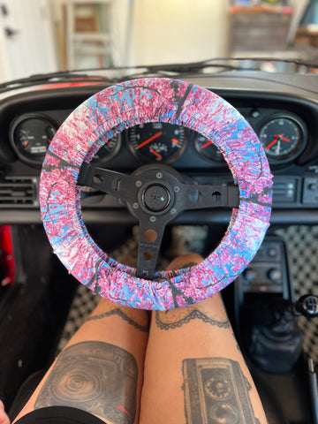 Cherry Blossom Steering Wheel Cover