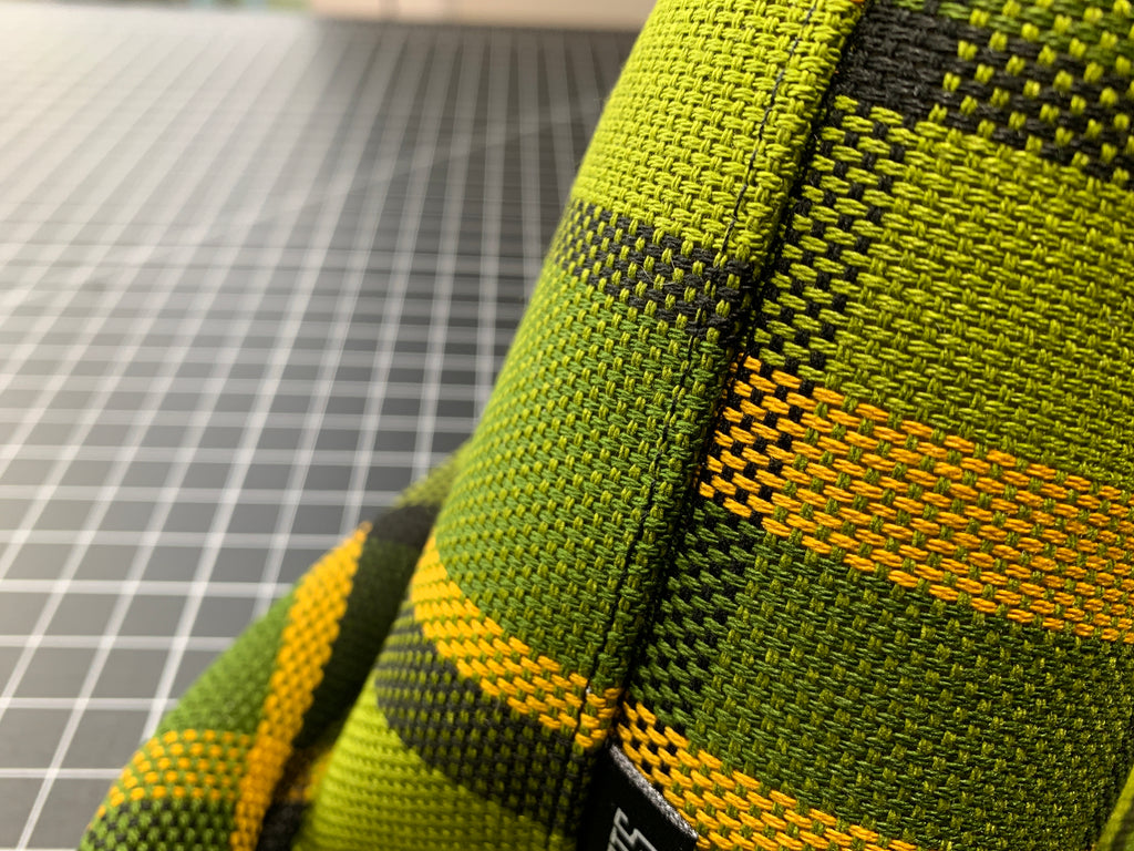 Green Plaid Shift Boot Stitch Boots